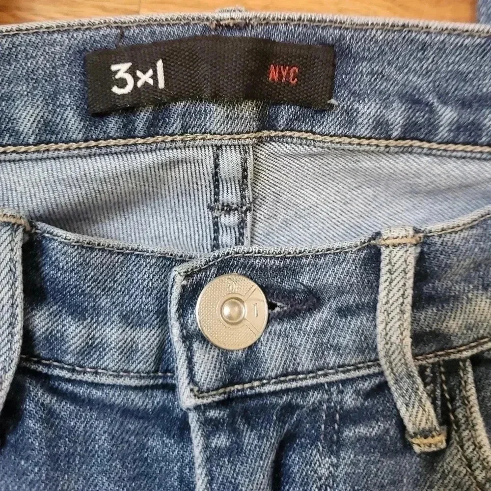 3x1 Made Here High Rise Frayed Hem Jeans in ACE(25)